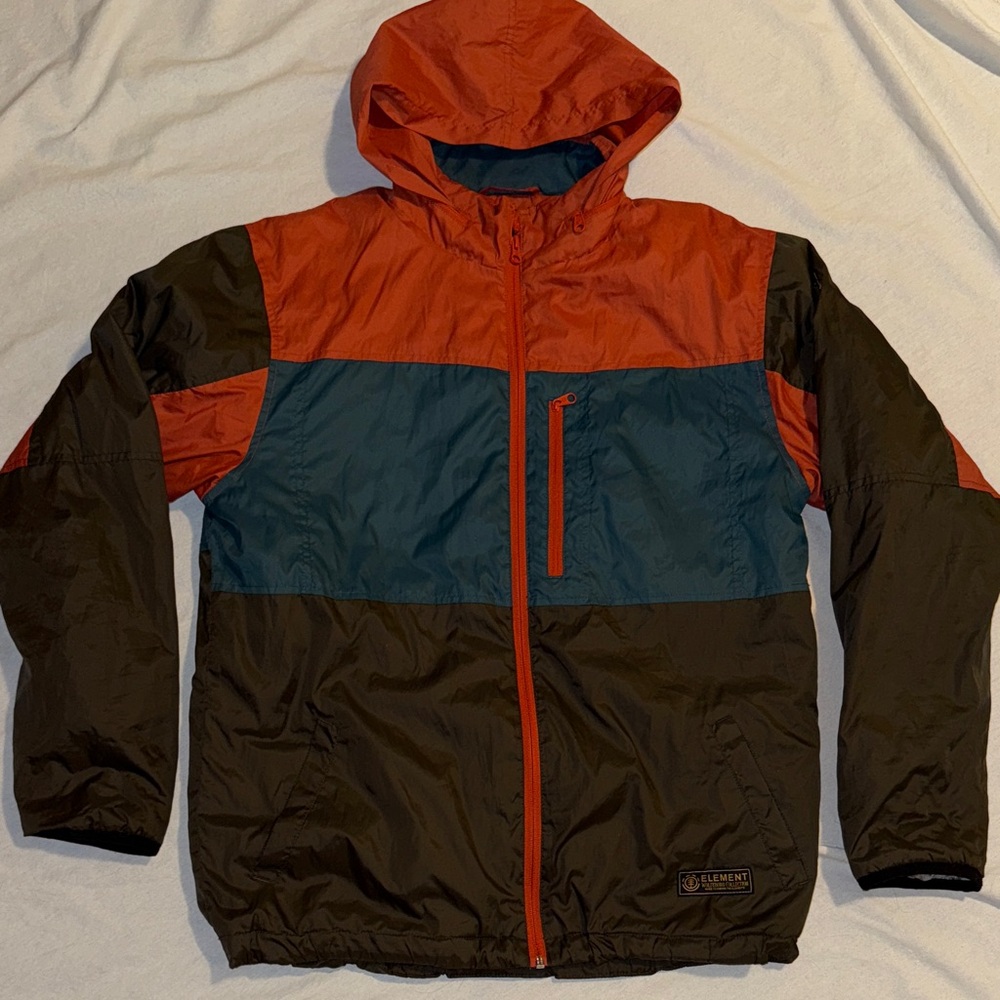 Element Mens Wolfeboro Collection Jacket orange teal brown Size L